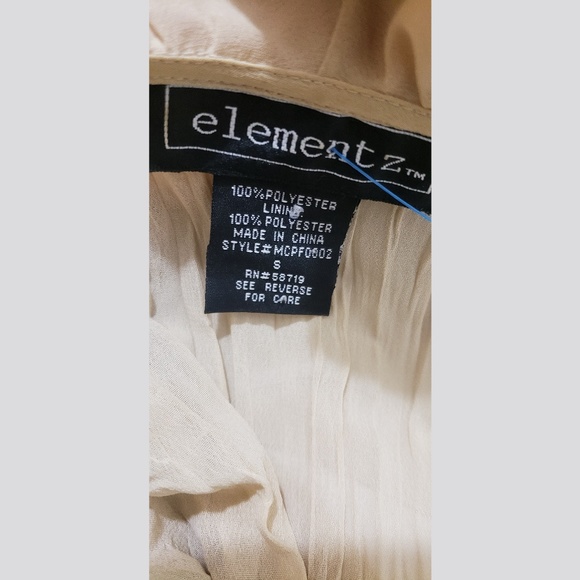 Boho Cream Ruffle Tie Waist Tunic size S - Picture 4 of 4